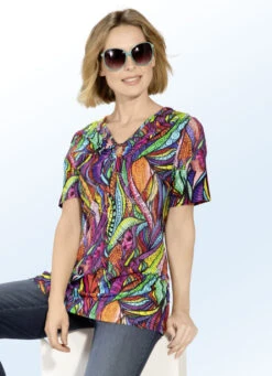 Shirt Mit Raffinierter Raffung