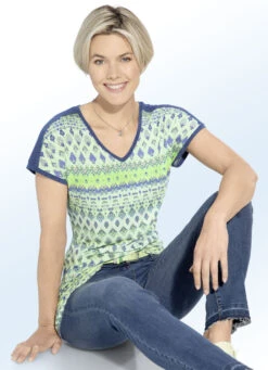 Shirt Mit Silberfarbenem Glanzgarn