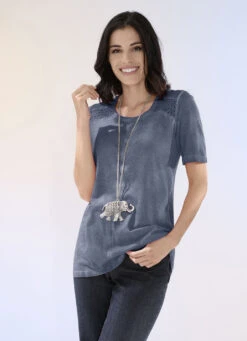 Shirt Mit Spezieller Färbetechnik In 3 Farben