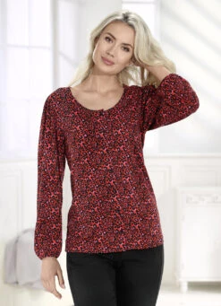 Shirtbluse Mit Kräuselung Und Eingefasstem Abschluss