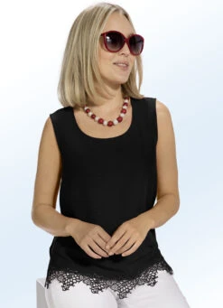 Top Mit Spitzen-Besatz In 4 Farben 6 Top Mit Spitzen-Besatz In 4 Farben -Angebote Trend Seele Store top mit spitzen besatz in 4 farben farbe schwarz groesse 034