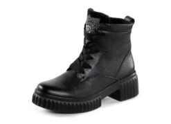 Waldläufer Schnür-Bootie Mit Effektvollen Glitzer-Steinchen