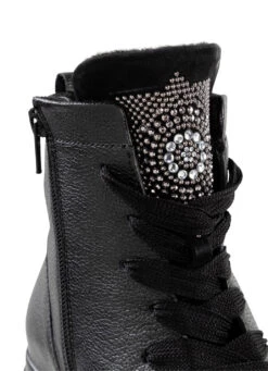 Waldläufer Schnür-Bootie Mit Effektvollen Glitzer-Steinchen -Angebote Trend Seele Store waldlaeufer schnuer bootie mit effektvollen glitzer steinchen farbe schwarz groesse 080 3