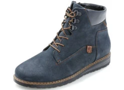 Waldläufer Schnür-Stiefelette Mit Warmfutter Aus Reiner Baumwolle