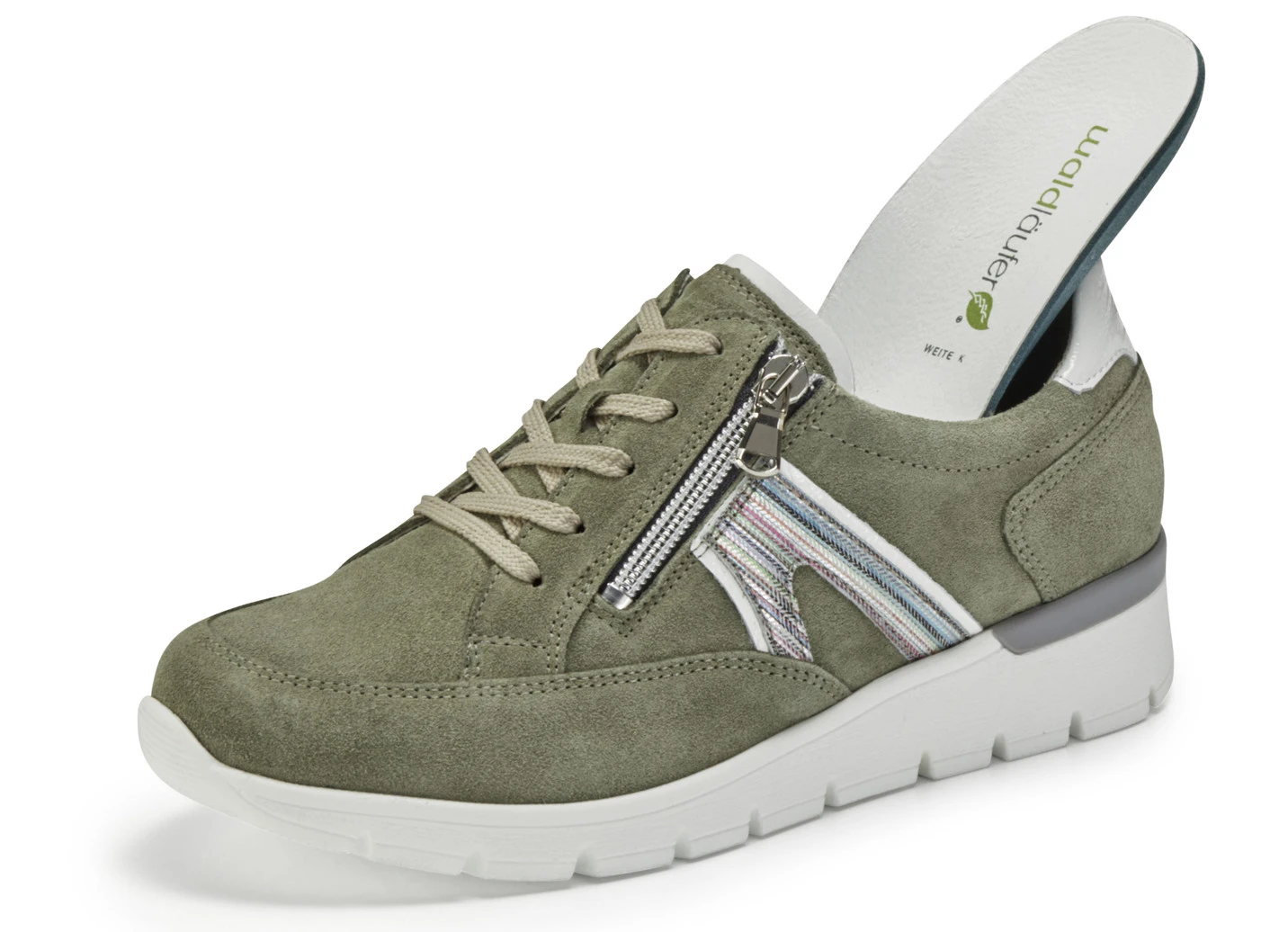 Waldläufer Schnürschuh Mit Geprägten Einsätzen In Altsilber 7 Waldläufer Schnürschuh Mit Geprägten Einsätzen In Altsilber – Bild 7